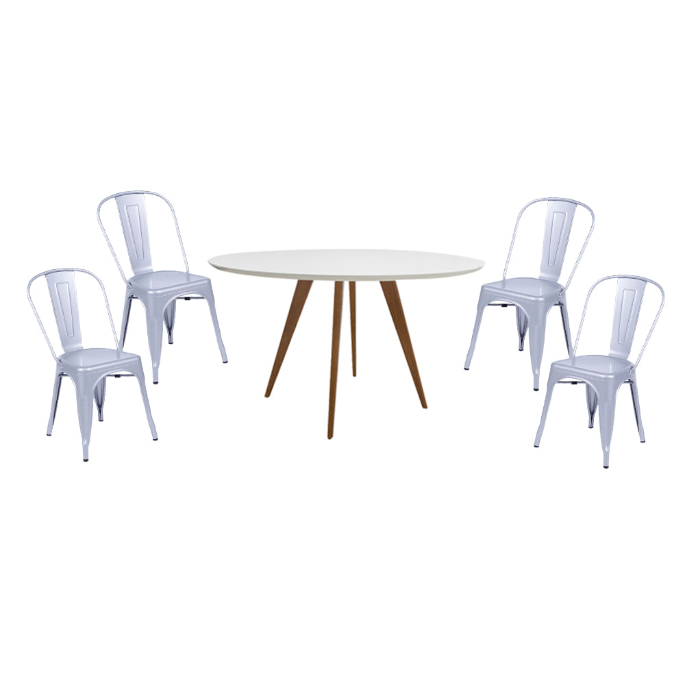 Conjunto-Mesa-Square-Redonda-Tampo-Branco-Fosco-88-com-4-Cadeiras-Tolix-Cinza-Metalico
