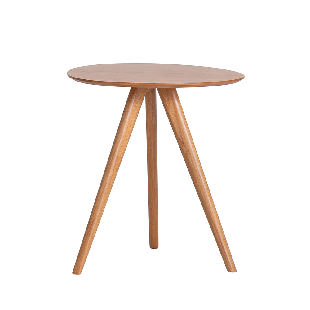Mesa Lateral Gota Oval Cinamomo 45x45cm