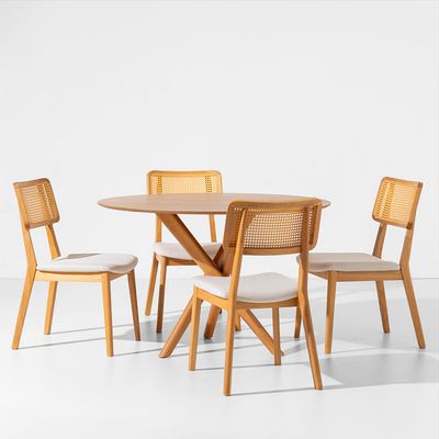 conjunto-mesa-de-jantar-thai-redonda-carvalho-americano---1,20m-+-4-cadeiras-lala-encosto-palha-natural-plot-cru