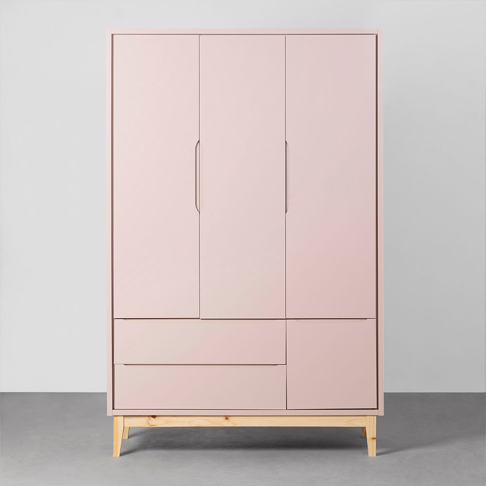 guarda-roupa-retro-square-3-portas-com-pes-madeira-natural-rosa-frente