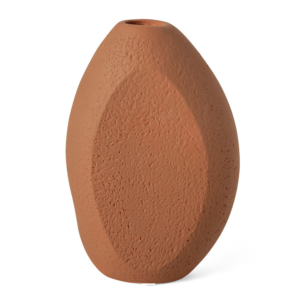 Vaso Em Cerâmica Oval 23,50x7,50 - Terracota