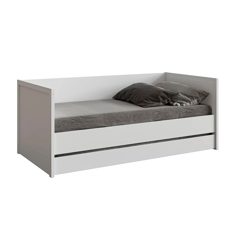 Cama com Encosto Wood Designer CC - Branco
