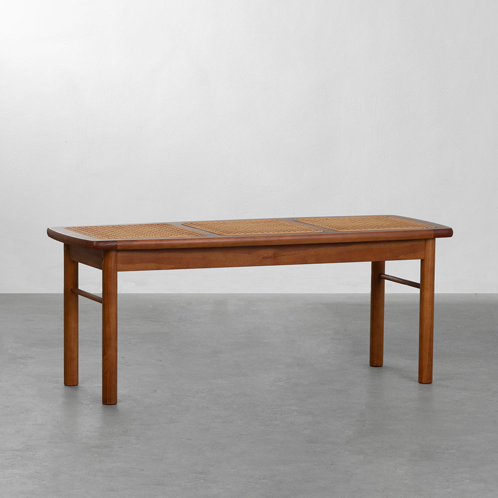 Banco Frame em Palha Natural Canela - 1,10m