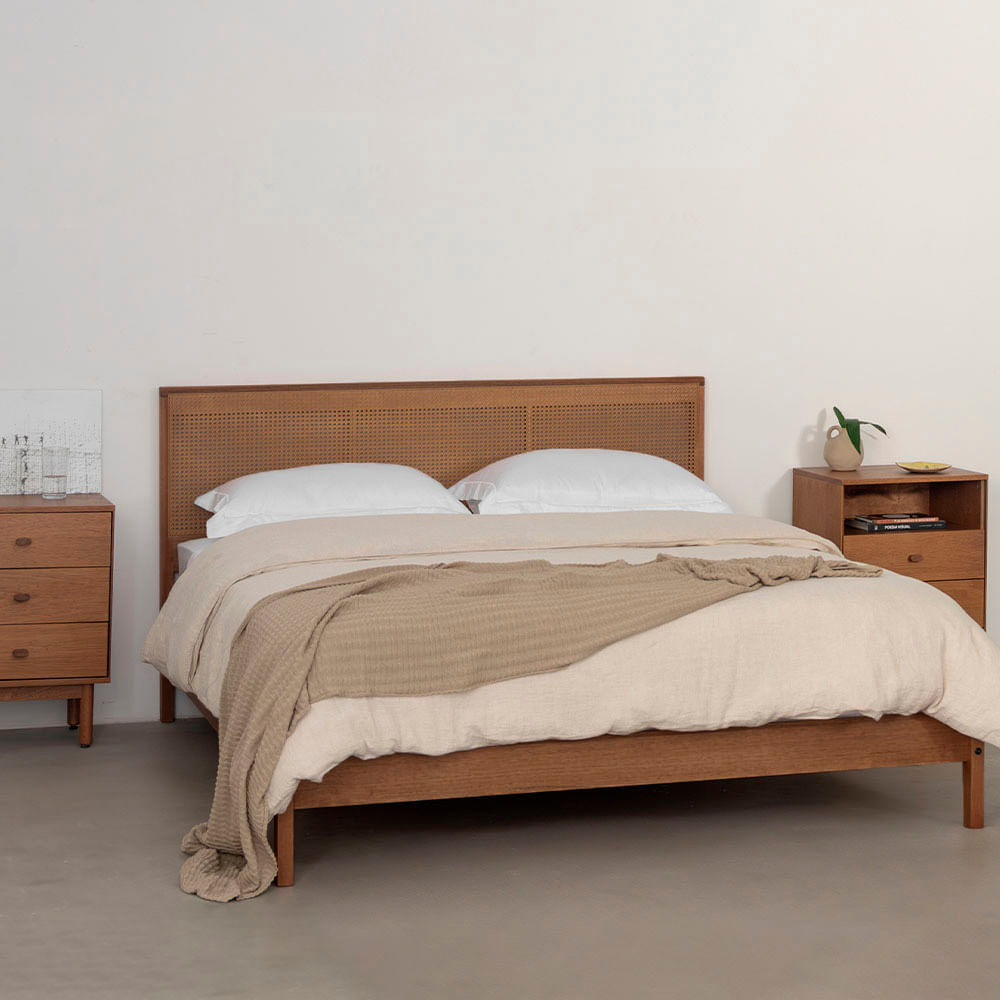 Cama Queen Noga Palha Natural - Nozes