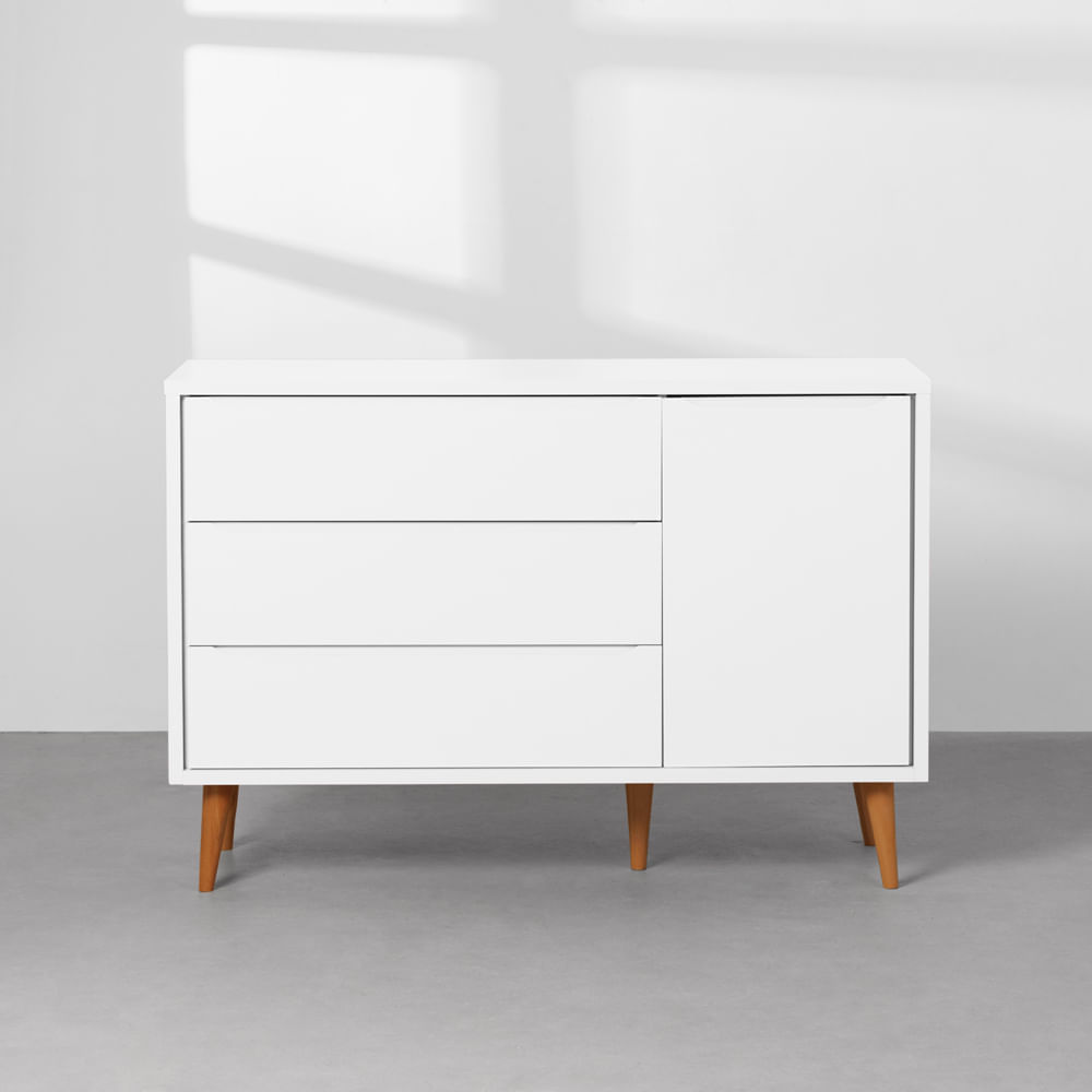 kit-quarto-infantil-theo-com-pes-retro-mel---berco---comoda-3-gavetas-e-1-porta---branco-fosco