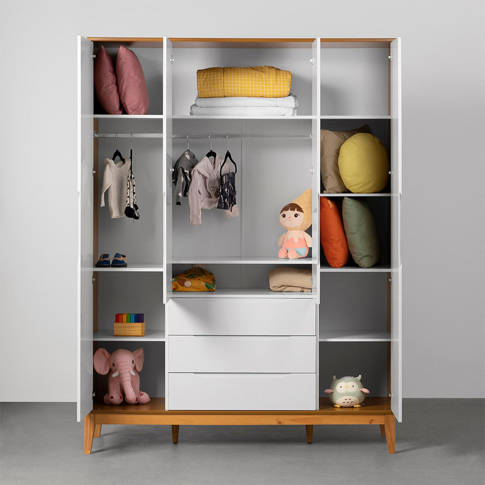 kit-quarto-infantil-elfe-com-pes-mel---berco-mini-cama-noah---comoda-4-gavetas-e-1-porta---guarda-ro