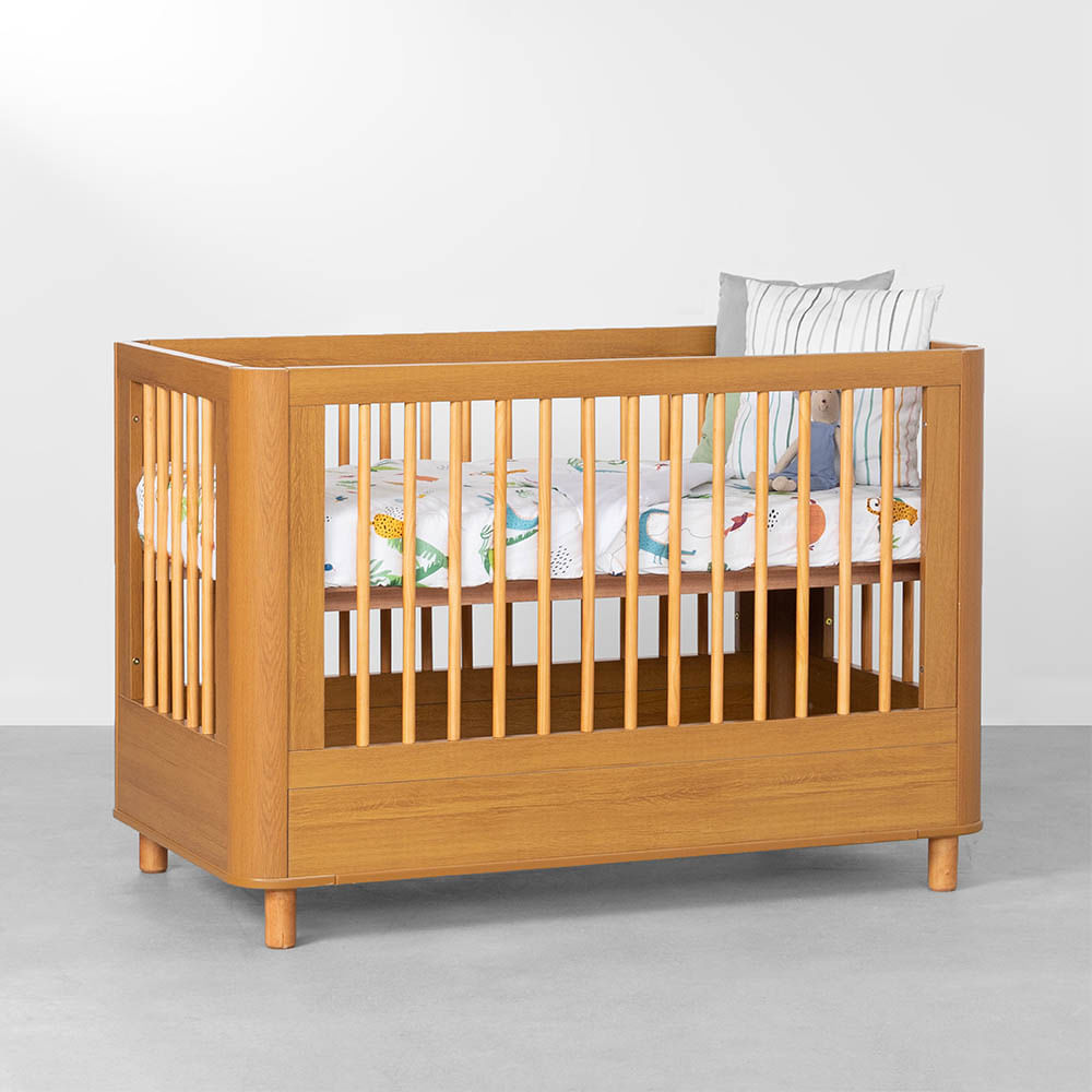 Berço Evolutivo Boom Slim 3 em 1 com Pés Nordic - Savana Fosco