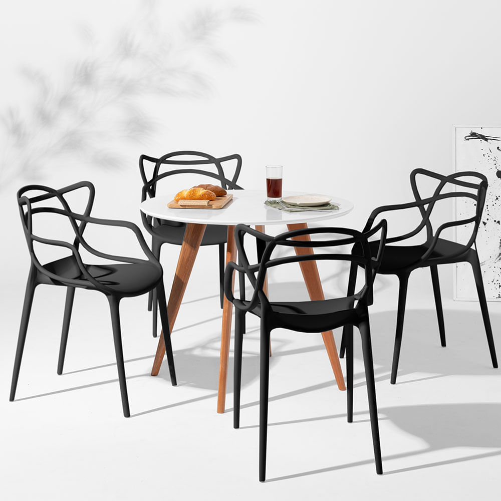 conjunto-mesa-square-redonda-branco-fosco-88cm-4-cadeiras-allegra-preta