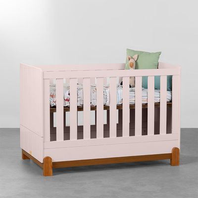 berco-mini-cama-lotus-com-frisos---rosa-fosco