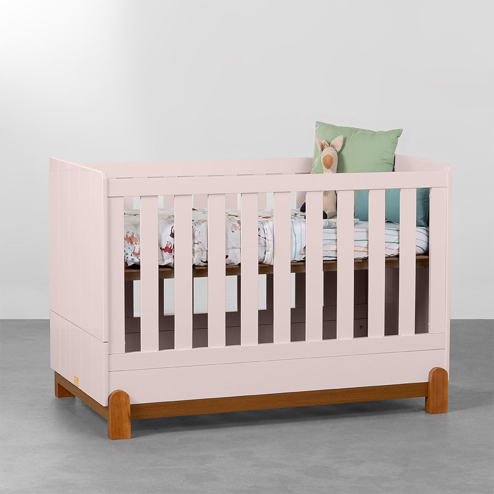 berco-mini-cama-lotus-com-frisos---rosa-fosco