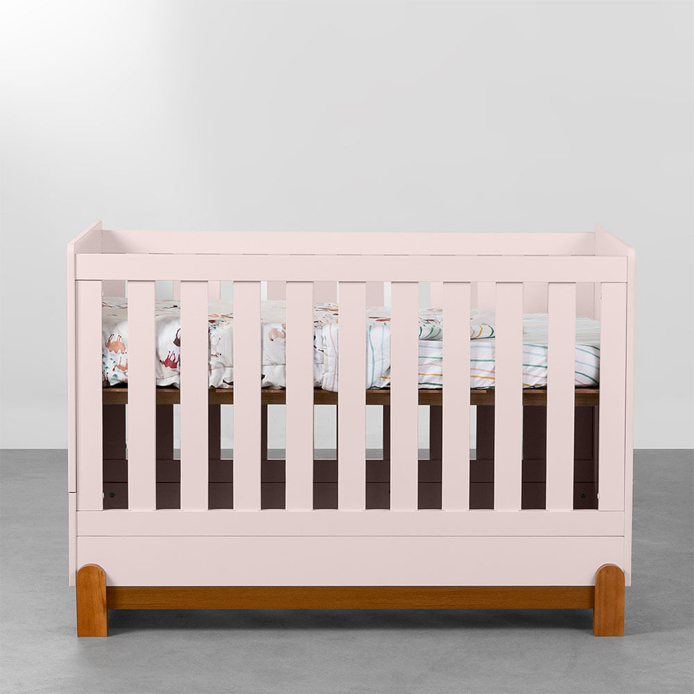 berco-mini-cama-lotus-com-frisos---rosa-fosco